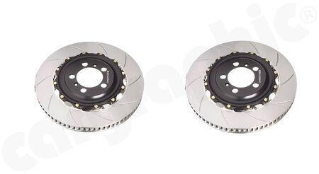 GiroDisc Brake Disc Set PCCB Replacement - Rear Axle - - 350mmx28mm<br>
- 2-piece construction<br>
- Slotted / Ventilated<br>
<b>Part No.</b> PERGDA2032
