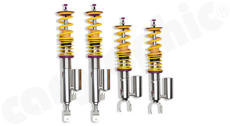 KW Variant 3 inox-line - Coilover Suspension - - Perfect to be combined with <b>CARGRAPHIC AirLift</b><br>
- Rebound & compression separately adjustable<br>
- FA: lowering <b>-0 up to 20mm</b><br>
- RA: lowering <b>-0 up to 20mm</b><br>
- for models <b>with PASM</b><br>
<b>Part No.</b> KW35271035