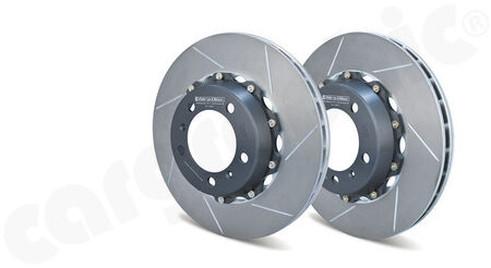 GiroDisc Brake Disc Set - Front Axle - - for Vehicles with OEM Iron Rotors<br>
- 350mm / 2-piece construction<br>
- slotted<br>
<b>Part No.</b> PERGDA1203