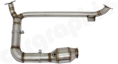CARGRAPHIC Cat Replacement Pipe - - WITHOUT catalytic converter, Ø130mm housing<br>
- NOT OBD2 compliant<br>
<b>Part No.</b> CARP82KATKITER