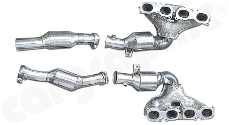 CARGRAPHIC Manifold Set - - modified with 4x 200cpsi Tri-metal Catalytic Converters<br>
- in Exchange<br>
<b>Part No.</b> CARC197KATOBD2AT