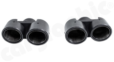 CARGRAPHIC Double End Tailpipe Set - - 2x89mm round<br>
- <b>Carbon</b><br>
<b>Part No.</b> CARP97TDFIERKEV
