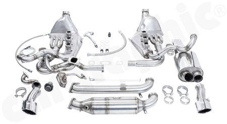 CARGRAPHIC GT-Sport Exhaust System - - with manifolds with heating<br>
- long primaries<br>
- up to turbocharger<br>
- Turbocharger back to be specified<br>
<b>Part No.</b> CARP65FKHSYS