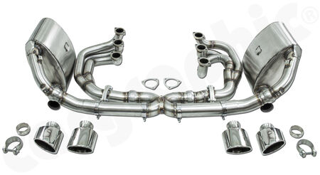 CARGRAPHIC Sport Exhaust System N-GTX - - <b>ID42</b> alternative <b>ID45</b> Manifolds<br>
- without heating<br>
- no catalytic converters<br>
- Tailpipe variations<br>
<b>Part No.</b> CARP93NGTKITXERG