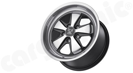 FUCHS-Wheel Evolution 10,0x18" ET 65 - - Version: Silver / Black Star<br>
- Silk-gloss anodized / matt-black<br>
<b>Art.No.</b> CARFU15130101865