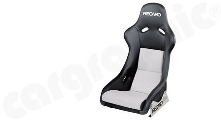RECARO Pole Position (ABE) - Ambla leather - Cover: Ambla leather / Dinamica Silver<br>
Material: GFRP<br>
Weight: 7.0kg<br>
<b>Part No.</b> 070770889