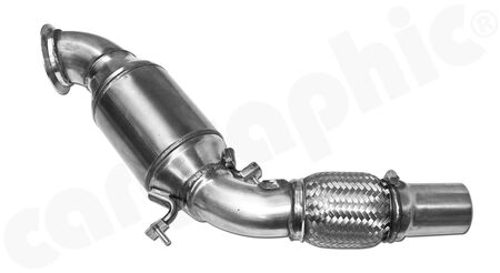 HJS Tuning Downpipe - 90812005 - with <b>200 cpsi sport catalytic converter</b><br>
for<br>
- BMW 114i / 116i / 118i / 120i F20<br>
- BMW 316i / 320i F30<br>
with <b>ECE-homologation</b><br>
<b>Part No.:</b> PER90812005