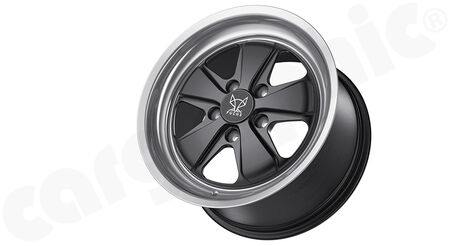FUCHS-Wheel Evolution 10,0x18" ET 65 - - Version: Black Star<br>
- Silk-gloss anodized / matt-black<br>
- for rear axle<br>
<b>Art.No.</b> CARFU15130101865B<br>
