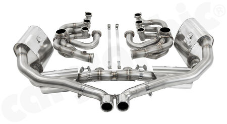 CARGRAPHIC Sport Exhaust System N-GTX - - ID45 Manifolds with heating<br>
- 2x 200 cpsi catalytic converters<br>
- Tailpipe center outlet<br>
<b>Part No.</b> CARP93NGTKITXCOGH1