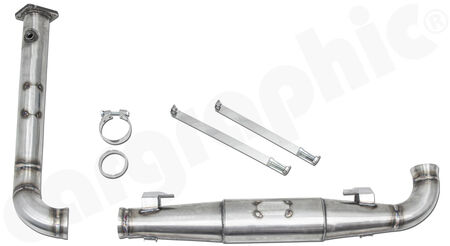 CARGRAPHIC Motorsport System N-GT - - Ø70mm Pipework<br>
- without Catalytic Converter<br>
- with Resonator<br>
<b>Part No.</b> CARP64NGTSYS2