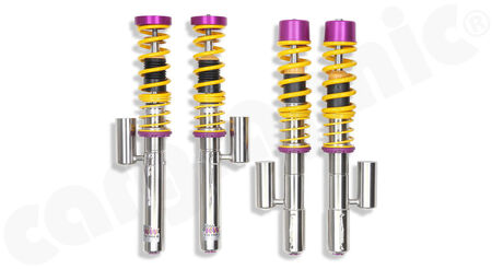 KW Variant 3 inox-line - Coilover Suspension - - Perfect to be combined with <b>CARGRAPHIC AirLift</b><br>
- Rebound & compression separately adjustable<br>
- FA: lowering <b>-30 up to 60mm</b><br>
- RA: lowering <b>-30 up to 60mm</b><br>
- for models <b>without PASM</b><br>
<b>Part No.</b> KW35271016