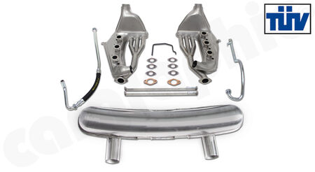 CARGRAPHIC Sport Exhaust System - - Standard SSI heat exchanger ID 35mm<br>
- <b>Dual flow</b> sport rear silencer ID 55>61mm<br>
- <b>ST-look</b> tailpipes with <b>540mm</b> CTC<br>
- TUEV certificate<br>
<b>Part No.</b> CARP11SSIKITSC540