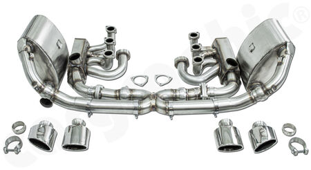 CARGRAPHIC Sport Exhaust System N-GTX - - <b>ID42</b> alternative <b>ID45</b> Manifolds<br>
- with heating<br>
- no catalytic converters<br>
- Tailpipe variations<br>
<b>Part No.</b> CARP93NGTKITXERGH
