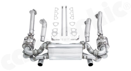 CARGRAPHIC Cat-Back Exhaust System - - Flow-optimized OPF monitored<br>
- NO CEL<br>
- Rear Silencer Versions<br>
- Fitting kit with gaskets<br>
<b>Part No.</b> CARP82GT4SYSCB01