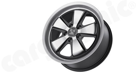 FUCHS-Wheel Evolution 8,5x19" ET 56 - - Version: Silver / Black Star<br>
- Silk-gloss anodized / matt-black<br>
- for front axle<br>
<b>Art.No.</b>CARFU25130851956<br>
