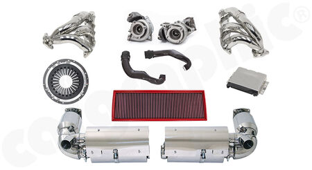 CARGRAPHIC Powerkit RSC-598 - up to <b>440KW (598PS)</b> and <b>811Nm</b><br>
- incl. Turbo-back Sport Exhaust System<br>
- <b>without exhaust valves</b><br>
- with TUEV certificate (optional)<br>
<b>Part No.</b> LKP97T353S4