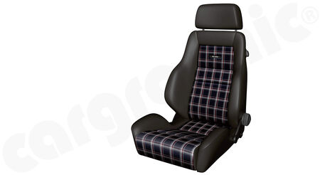 RECARO Classic LS Sport Seat - Cover: Leather Black / Classic checkered fabric<br>
suitable for passenger and drive side<br>
<b>Part No. </b>LS089000B28