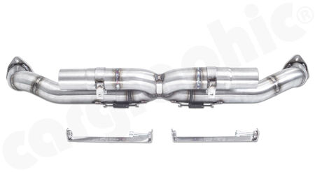 Centre Silencer Replacement Pipe X - - X-pipe construction<br>
- with closed pipe work<br>
- without gas stream collision<br>
- SUPER SOUND Version<br>
<b>Part No.</b> CARP97DFISILXC
