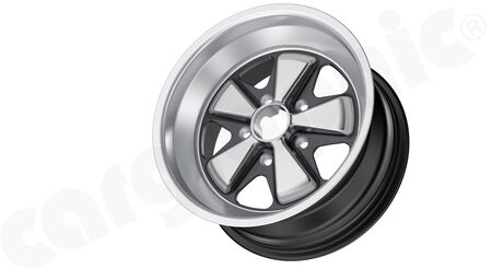 FUCHS-Wheel Evolution 8,0x16" ET 10,6 - - Version: Silver / Black Star<br>
- Silk-gloss anodized / matt-black<br>
<b>Art.No.</b>CARFU165130801610