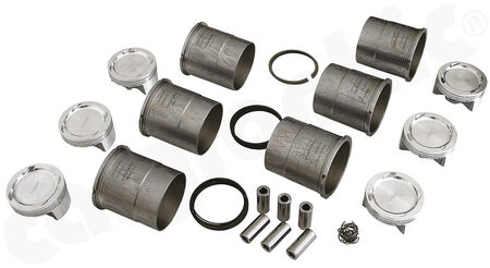 CARGRAPHIC Piston and Liners Set - - Conversion to 3,9l / 3894ccm<br>
- Forged pistons<br>
- Steel liners<br>
- 104mm / 107mm - spigot size<br>
<b>Part No.</b> CAR103TT3900C
