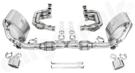 CARGRAPHIC Motorsport System GTX - - ID45mm Manifolds with long primaries<br>
- without heating<br>
- 2x 100 cpsi MS catalytic converters<br>
- Tailpipe variations<br>
<b>Part No.</b> CARP93GTKITX