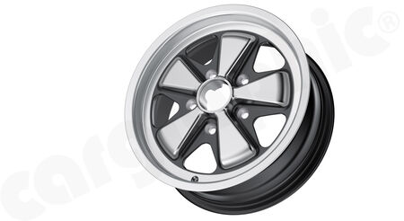 FUCHS-Wheel Evolution 6,0x15" ET 36 - - Version: Silver / Black Star<br>
- Silk-gloss anodized / matt-black<br>
<b>Part No.</b> CARFU155130601536