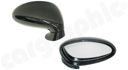 CARGRAPHIC Mirror Casing Set - - Turbo 2 Look<br>
- Visual-Carbon (without glass)<br>
<b>Part No.</b> P64901C
