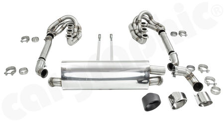 CARGRAPHIC GT Sport Exhaust System - - ID 42mm GT - Manifoldset<br>
- no heating<br>
- no catalytic converters<br>
- <b>2>1 flow AQ</b> sport rear silencer<br>
- Tailpipe variations Right<br>
<b>Part No.</b> CARP64GTKITRH02