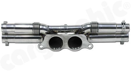 CARGRAPHIC Final Silencer Replacement Pipe - - to be used with OE- / or Cargraphic Tailpipe<br>
- non-silenced version without resonators<br>
- SUPER SOUND Version<br>
<b>Part No.</b> CARP97GT3ETSER