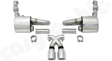 CARGRAPHIC Race Rear Silencer Set CUP-X - - mixed gas flow<br>
- 89mm double end tailpipe set<br>
<b>Part No.</b> CARP87ETCUPX
