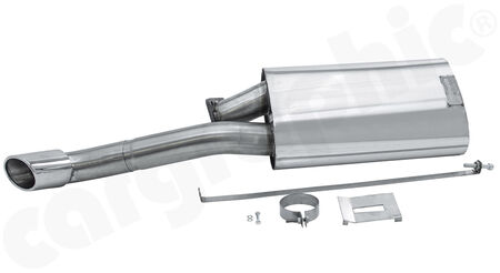 CARGRAPHIC Sport Rear Silencer - - Outlet: <b>Left</b> with oval Tailpipe<br>
- SUPER SOUND VERSION<br>
<b>Part No.</b> CARP30ETSO