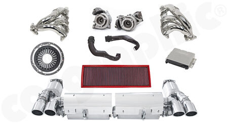 CARGRAPHIC Powerkit RSC-598 - up to <b>440KW (598PS)</b> and <b>811Nm</b><br>
- incl. Turbo-back Sport Exhaust System<br>
- <b>with integrated exhaust valves</b><br>
<b>Part No.</b> LKP97T353S4FLAP