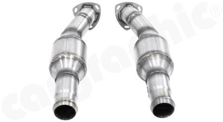CARGRAPHIC Sport Catalytic Converter Replacement Pipe Set - - WITHOUT catalytic converters<br>
<b>Part No.</b> CARAMV8SKAT