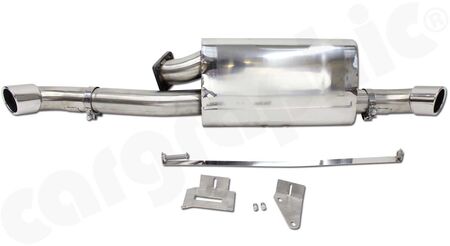 CARGRAPHIC Sport Rear Silencer - - Outlet: <b>Left and Right</b> oval Tailpipe<br>
- SUPER SOUND VERSION<br>
<b>Part No.</b> CARP30ETTO