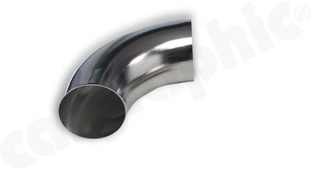 CARGRAPHIC Tailpipe - - 100mm round<br>
- for OE / factory silencer<br>
- to be welded on<br>
<b>Part No.</b> AT100MM