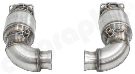 CARGRAPHIC Sport Catalytic Converter Set - - 2x200cpsi Ø130mm OBD2<br> 
&nbsp &nbspHD Tri-metal catalytic converters<br>
- without exhaust valves<br>
- only to be used with CARGRAPHIC silencers<br>
<b>Part No.</b> CARP97TDFIKATOBD2
