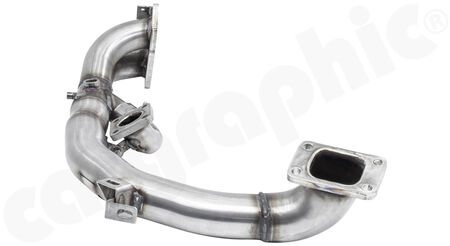 CARGRAPHIC Exhaust Pipe - - Made from SS304L lightweight stainless steel<br>
- with adjustable Bypass flange<br>
<b>Part No.</b> 6030011103