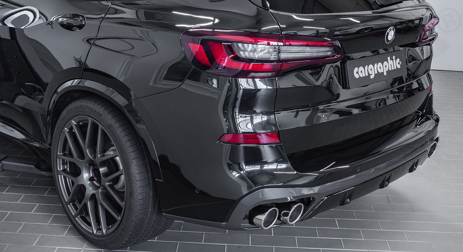 Sport Double-end Tailpipes for BMW X6 40i G06 Mirror Polished